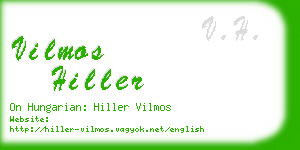 vilmos hiller business card